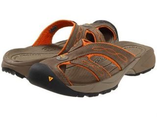 Keen Portico Flip Flop Leather Closed Toe Sandals Brindle Brown 
