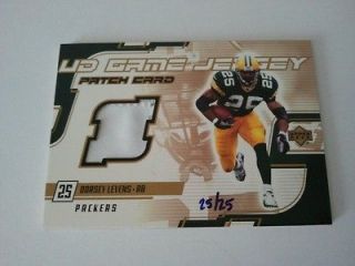25/25 DORSEY LEVENS 2000 UPPER DECK UD GAME JERSEY PATCH #25  1/1 