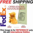 Operations Management by Barry Render, Lori Cook and Jay H. Heizer 