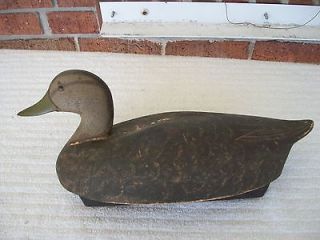 Old Wildfowler Black Duck Decoy Working Vintage Balsa Bird Keel 