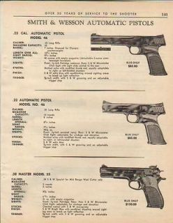 1964 Smith & Wesson S&W Model 39 46 Pistol Ad