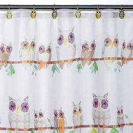 Newly listed Hoot Owl Kids Shower Curtain BATHROOM Bird Cute NEW