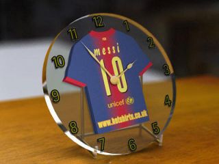 FC BARCELONA FOOTBALL CLUB SHIRT CLOCK   FREE PERSONALISATIO​N 