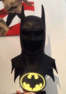 Batman 1989 Keaton 89 COWL mask & EMBLEM   Dark Knight   Costume 