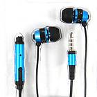 EXTRA BASS 3.5 MM STERO HEADSET W/ MIC FOR HTC PHONES BLUE BLACK 