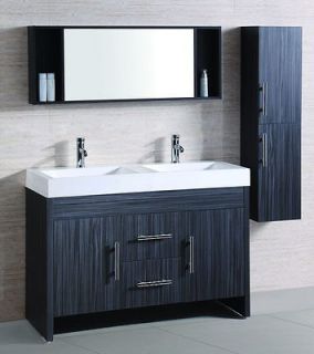 48 Transitional Bathroom Double Sink Vanity Cabinet with FREE MIRROR