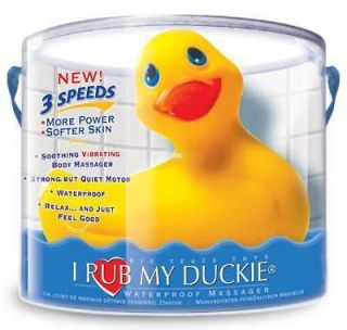 Yellow Vibrating Rubber Duck Massager NIB I Rub My Duckie Big Teaze 