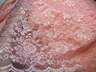 28 inch x45 Vintage Mod Rose floral peach pink lace japan fabric 