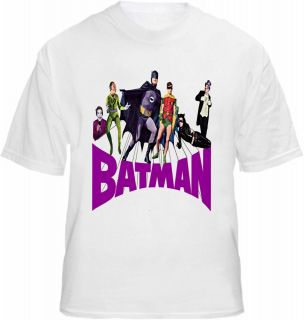 Batman & Robin T Shirt Movie Film Joker Penquin Riddler Retro Poster 