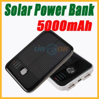   Hi tech Stylish Solar Panel Power Bank 2x USB Port Battery Charger