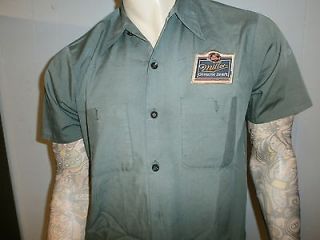 vtg MGD BEER DELIVERY GUY WORK SHIRT Uniform PATCH Miller Genuine 