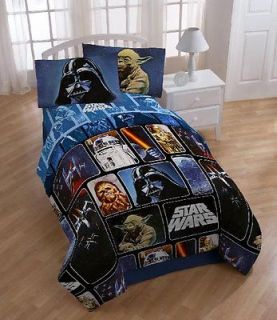 Star Wars Collage 4 piece twin size bed in bag with sheet set 