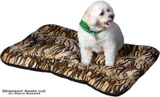 MEDIUM TIGER PRINT PET DOG BED 34.5x24 WASHABLE CAT CUSHION PILLOW 