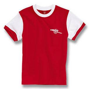 Toffs Arsenal 1960s 70s Short Sleeve retro Football Shirt