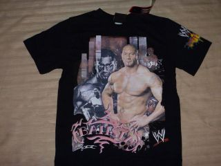 Boys WWE   BATISTA Cotton Shirt ~ BNWT ~ Size 7, 8,10 & 14