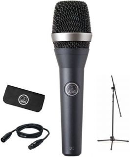 AKG D5 STAGE PACK LIVE PERFOMANCE MIC WITH STAND AND XLR CABLE   CHEAP 