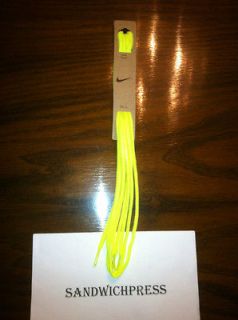 Nike Volt 45 Shoe Laces Oval Shaped Yellow Green Oregon shoe strings 