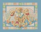 Belinda Teddy Bear Baby Nursery Quilt Top Fabric Panel