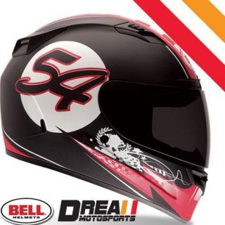BELL VORTEX B 54 RED BLACK FULL FACE MOTORCYCLE HELMET DOT SNELL 