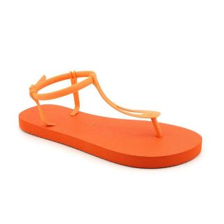 Lacoste Lemara Womens Size 8 Orange Open Toe Rubber Flip Flops Sandals 