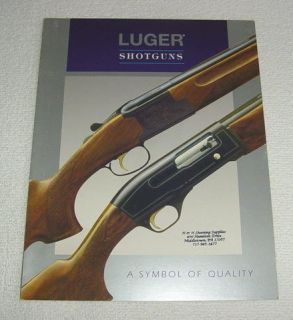 LUGER SHOTGUN STOEGER GUN CATALOG BROCHURE