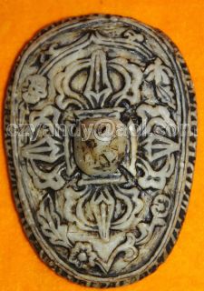 Amazing Antique Tibetan Gem Stone Cover for Kapala Bowl