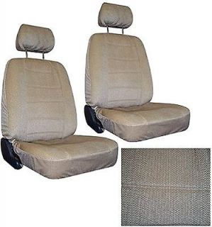 Tan Car SEAT COVERS 2 low back seatcovers w/ head rest #2 (Fits 