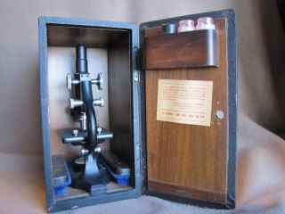 Vintage Spencer Monocular Microscope w/Box,Model 267275