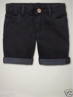   Brick Lane Havana Collection Rolled Bermuda Shorts (Dark Wash) 3 3T