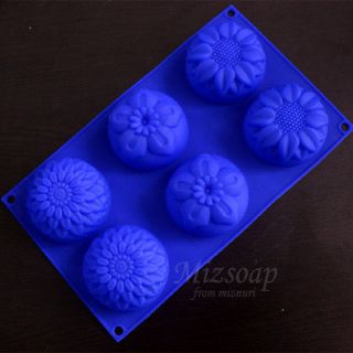 mizsoap] silicone soap mold / big 3 flowers / making supplies 