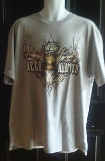 Old Habits DIE HARD DEER HUNTER to the bone xl Tshirt gray with front 