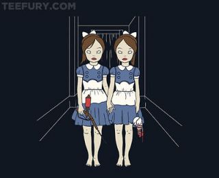 Teefury Come Play With Us, Daddy Shining & Bioshock mashup T Shirt 