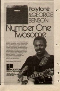 1976 GEORGE BENSON IN A POLYTONE AMPLIFIER PROMO AD