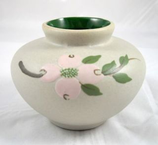 Bit O Tennesse Pottery Pink Dogwood Sm Vase Hand Painted By EHH