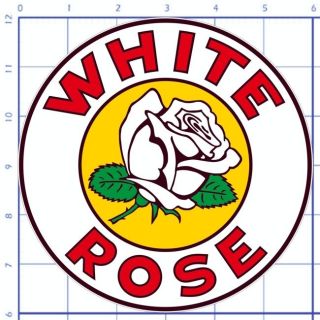 White Rose Gasoline   6 Lubester Decal