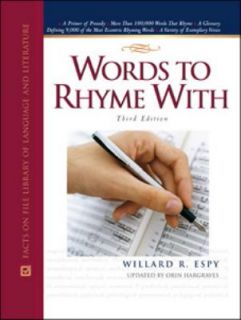   Rhyming Dictionary by William R. Espy 2006, Hardcover, Revised