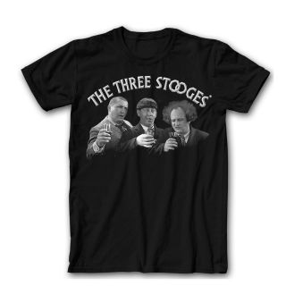 THE THREE STOOGES Three Cheers T Shirt **NEW larry moe curley