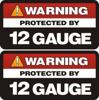12 Gauge Shotgun Warning Protected Sticker Ammo Can Box Shell Decal 3 