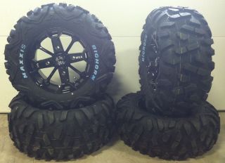   Black 14 ATV Wheels 26 Maxxis BigHorn Tires Sportsman RZR Ranger(4