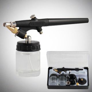 New Single Action Siphon Feed Airbrush w/ Hose & Bottle Set for Tattoo 
