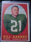 RARE 1958 Topps Football, #4 Bill Barnes, Philadelphia Eagles Vintage 
