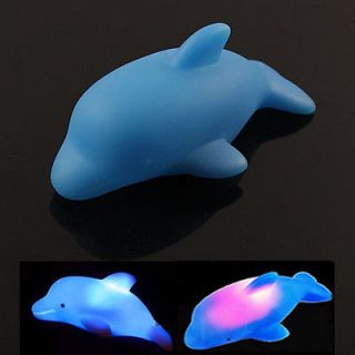New Cut Baby Kids Bath Toy Colorful LED Flashing Dolphin Decor Light 