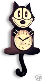 Felix The Cat Animated Wall Clock w/moving eyes & tail
