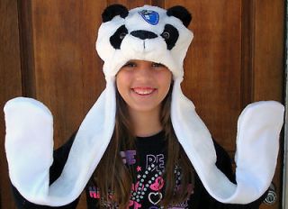  Faux Fur Scarf Plush Long Critter Soft Animal Hat Cap with Mitten