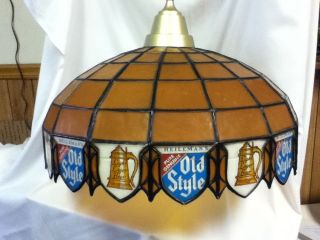 JQ3 OLD STYLE BEER SIGN LIGHTED POOL TABLE LIGHT LAMP VINTAGE 