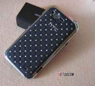 Black Shining Star Diamond HTC Rhyme Bliss Sense S510B G20 Hard Back 