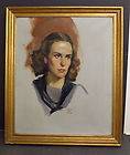 Milton Birch Oil Painting Impressionist Portrait Young Woman Listed NJ 