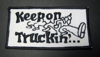 Vintage Keep On Truckin ROBERT CRUMB Patch in Black