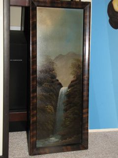 Robert William Wood Original Oil Painting on Board Waterfall 7x19