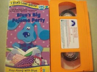 VHS Movies   Blues Clues   STORY TIME & BLUES BIG PAJAMA PARTY
